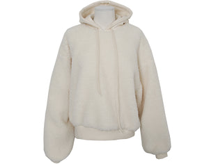 Textured Drawstring Hoodie